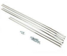 New MGB Chrome 6 Piece Body Side Moulding Set 1962-1980 Perfectly Curved To Fit picture