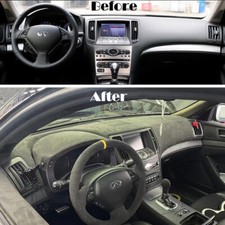 Custom Alcantara Car Dashboard Cover Wrap for Infiniti G37 G25 2009-2013 picture