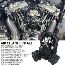 Skull Air Cleaner Filter Intake Kit For Road Glide Street Glide Road King 12-16 picture