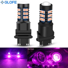 GLOFE 2Pcs 3156 3157 LED Bulbs Pink Purple Bright SMD 3030 Turn Signal Light DRL picture