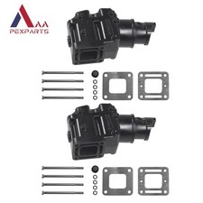 PAIR Exhaust manifold Riser elbow 4.3 5.0 5.7 L 305 350 V8 For MerCruiser 4