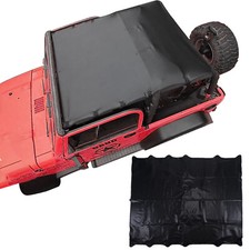 Extended Bikini Top Roof Cover Leather Sunshade Fits 1997-2006 Jeep Wrangler TJ picture