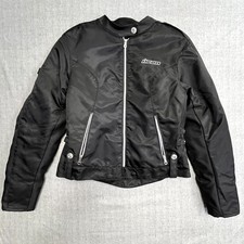 Icon Hella Womens Black Motorcycle Jacket Size Large picture