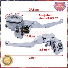 Fit Harley Softail Deluxe Fat Boy Chrome Brake Clutch Lever Pump Master Cylinder picture