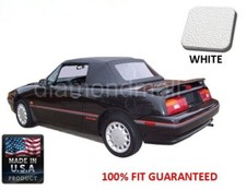 Fits: 1990-June 1992 WHITE Mercury Capri Convertible soft Top & Plastic Window picture