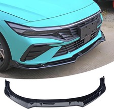 24-26 HYUNDAI ELANTRA 4-DOOR GLOSSY BLACK FRONT BUMPER LIP SPLITTER SPOILER KIT picture