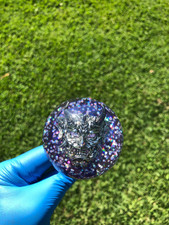 MrGrip 2.25 inch resin flower round shift knob 12MMx1.25 purple JDM oni mask picture