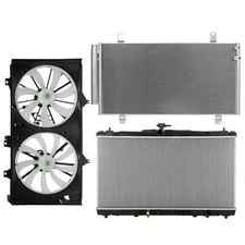 Electric Radiator Condenser Cooling Fan Kit For 2012-2017 Toyota Camry 2.5L picture