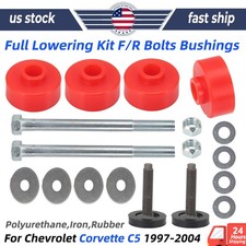 For 97-04 Chevrolet Chevy Corvette Vette C5 Full Lowering Kit F/R Bolts Bushings picture
