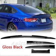 For Chrysler 200 2011-2017 Glossy Black Rear Trunk Spoiler Wing Lip Adjustable picture