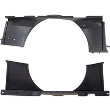 For 2001-05 GMC Sierra 3500 Chevy Silverado 3500 Lower and Upper Fan Shroud Set picture
