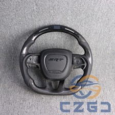 LED Carbon Fiber Steering Wheel For Dodge Charger RT Jeep SRT HELLCAT 15-24 picture