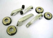 1953 1954 1955 Ford Pickup Truck Inside Door Handle Window Crank Escutcheon Set picture