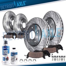 AWD Front Rear Drilled Rotors and Ceramic Brake Pads for 2012 - 2016 Honda CR-V picture