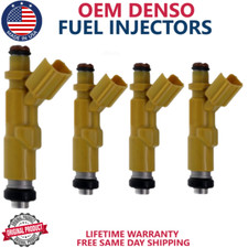 #23250-22030 OEM DENSO 4pc FUEL INJECTORS FOR 2000-2008 TOYOTA, PONTIAC 1.8L I4 picture