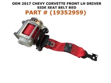 2017-2017 Chevy Corvette front left side seat belt RED 19352959 picture