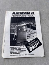 Vintage Airman II Pilots Pocket Radio Catalog Manual c. 1970s ESSCO? picture