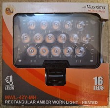 This Is a Set Of Maxxima Maxxheat 16 LEDS Rectangular Amber Work Light MWL-42YMH picture