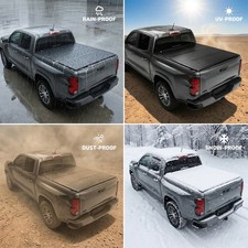 4.5/4.6FT Folding Truck Bed Cover Hard Top Lock Fits 2022-2026 Ford Maverick picture