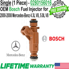 Bosch 1pc OEM Fuel Injector for Mercedes-Benz 2000-2008 4.3L 5.0L V8 #0280156016 picture