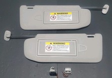 2000-2006 Mercedes W220 W215 S430 S500 CL Sun Visor Shade Pair W/Clips OEM Gray picture