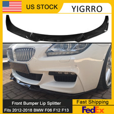 For BMW F06 F12 F13 650i M Sport 2012-2019 Gloss Black CS Style Front Bumper Lip picture