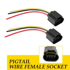 2pcs Wire Pigtail Female 9008 H13 Two Harness Headlight Bulb Replacement Plug picture