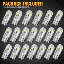 20* T10 194 168 W5W 2825 COB LED License Plate Interior Light Bulbs 6000K White picture
