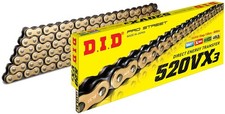 D.I.D DID 520 VX3 Gold X-ring Chain DID 520 VX3 108 Links 520VX3 NEW picture