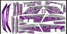 Kit Graficas Calcomanías BWS Purple Metallic Gray Yamaha Zuma Chuma 2022+ picture