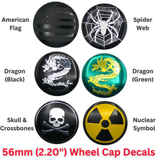 4 Pack Wheel Center Cap Decals Emblems Sticker 56mm 2.20