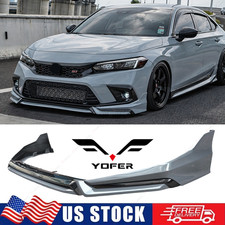 Yofer V3 Sonic Pearl Gray Front Bumper Lip Splitter Kit For 2022-24 Honda Civic picture