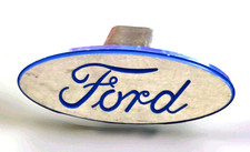 Super Rare Color Variant 1960s Ford Engraved Script Emblem Oval, Brushed Chrome picture