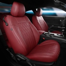 Custom Fit Seat Covers for Ford Mustang Coupe 2015-2025, Wine Red - Brand New picture
