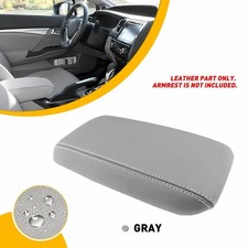 Fits 2012-2015 Civic Leather Honda Gray Center Console Lid Armrest Cover EAH picture