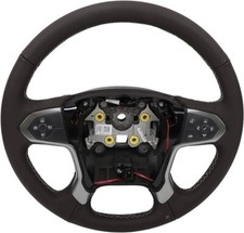 GENUINE 14-20 Fit Silverado Suburban Tahoe Cocoa Leather Steering Wheel 84483747 picture