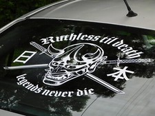 Ruthless Til Death Rear Window Decal Car Sticker Banner JDM Vinyl Graphic Kanji  picture