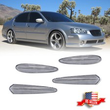 Fits 2000-2003 Nissan Maxima Clear Front & Rear Side Marker Lights Assembly 4PCS picture