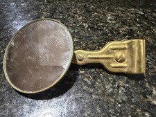 Vintage Edwardian Type Car Round Rear View Clamp Mirror glass Brass Model T A picture