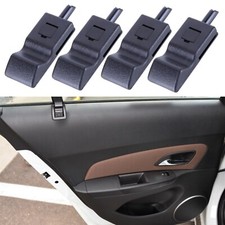4PCS Door Lock Knobs Front/Rear Ebony For Chevy/GMC Silverado/Sierra 2007-2013 picture
