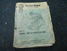 ORIGINAL INTERNATIONAL HARVESTER ENGINE TUNE UP SPECIFICATIONS MANUAL picture