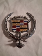 Vintage 70s or 80s Original Cadillac Crest Emblem Hood Ornament used GM part picture