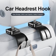 1pc Car Headrest Hook, Hidden Foldable 360° Rotatable Seat Hanger for Handbags picture