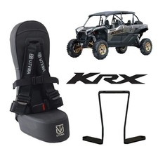 UTVMA 2023+ Kawasaki KRX 4 Rear Bump Seat w/ Auto Buckle Neon Lime Harness picture