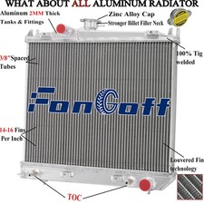 2Row Aluminum Radiator For 1987-1999 1993 Dodge Dakota 2.2L 2.5L 3.9L 981 picture