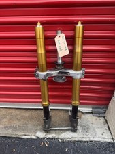 2004-2005 KAWASAKI NINJA ZX10R OEM STR8 FRONT FORKS SHOCK SUSPENSION TRIPLE STR8 picture