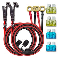 BFXM 2 Pcs 10AWG 2FT SAE Connector Extension Cables with 15& 20A 10awg2ft*2 picture