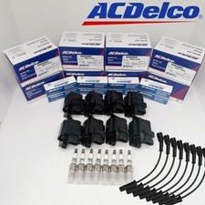 8 Pack UF271 Ignition Coil & Spark Plug & Wire for Chevy GMC 4.8L 5.3L 6.0L 8.1L picture