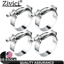 4PCS 3 Inch T-Bolt Hose Clamps 77-85mm for 3