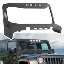 For Jeep Wrangler JK 2007-2018 Windshield Frame Cover Sun Visor Cowl Steel picture